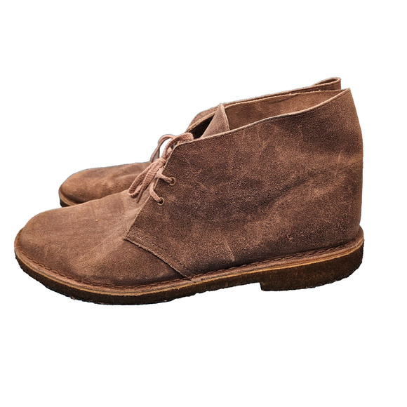 Men's Shoes Clarks DESERT BOOT 13M Lace Up Chukka Boots‎ 55527 WOLF GRAY SUEDE - Picture 2 of 9